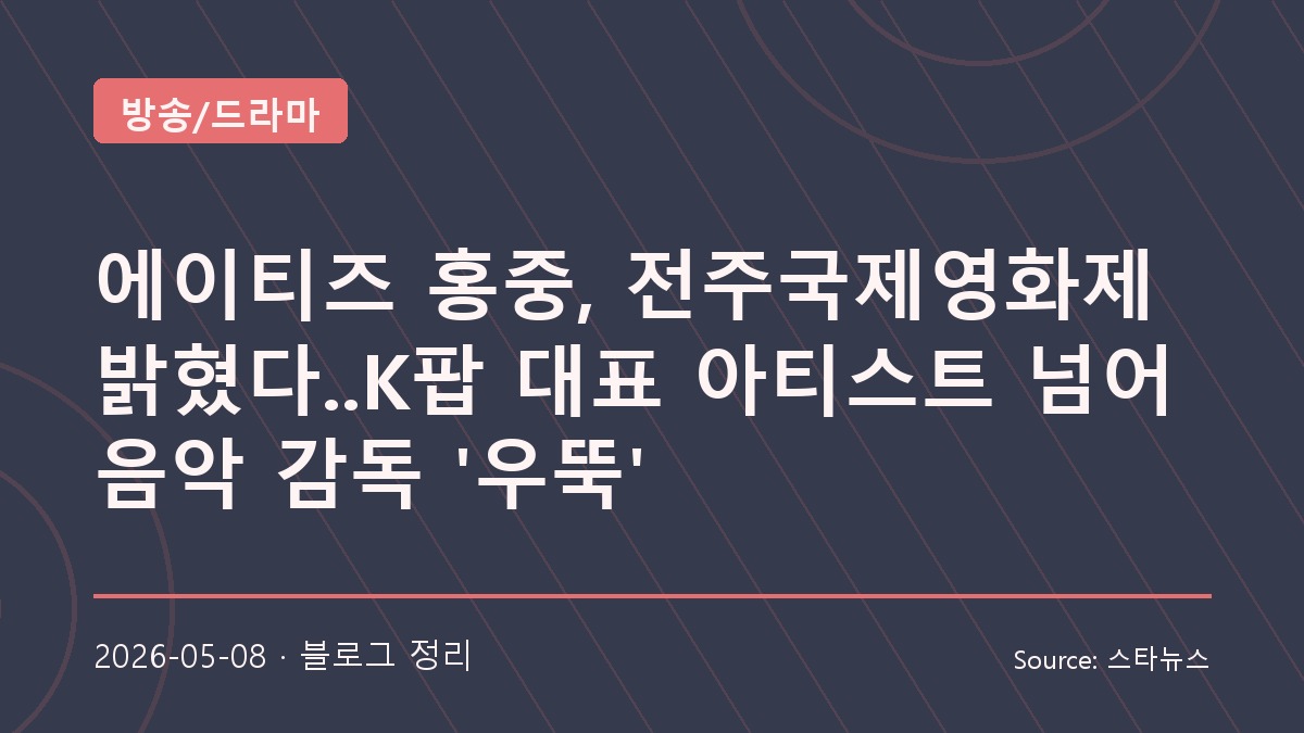 에이티즈 홍중, 음악 감독으로 넓어진 아티스트의 무대